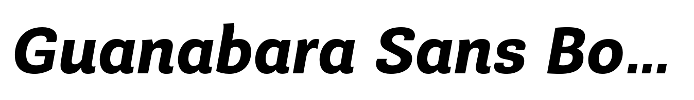Guanabara Sans Bold Italic